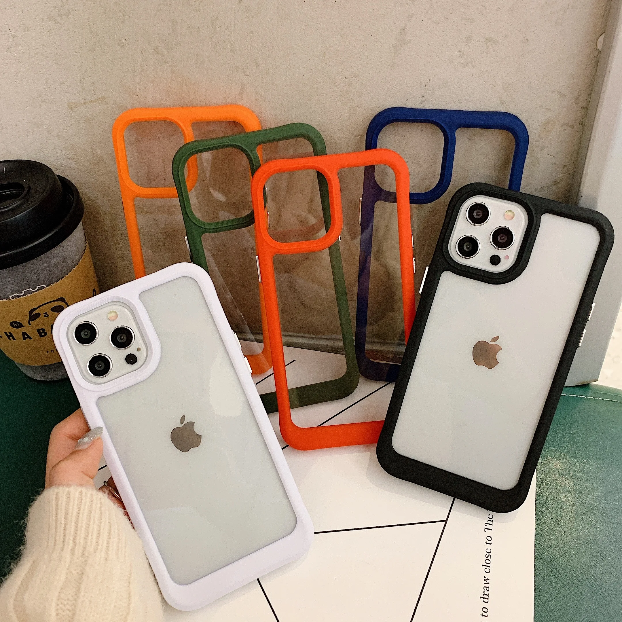 

Bumper Case for iPhone 11 13 12 Luxury Silicone Transparent Shockproof Cases For iPhone 12 Pro Max XR X XS 7 8 Plus SE 2020