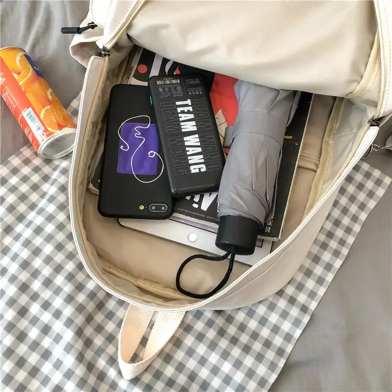 

2021 New Multiple Pockets Waterproof Nylon Women Backpack Female Large Capacity Mesh Travel Bag College Girl's Schoolbag