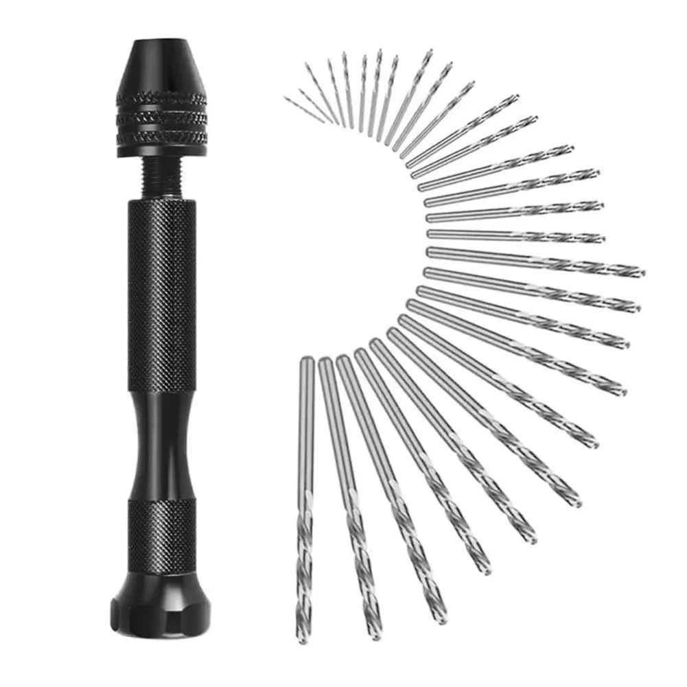 

30PCS Pin Vise Hobby Drill Mini Twist Bits DIY Craft Wood Hand Pin Vise Tools Bits Set Precision Drill Bits Woodworking Tools
