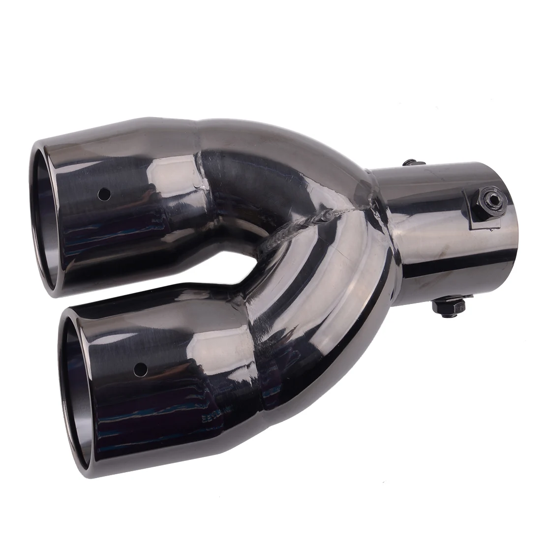 

Автомобильный Универсальный титановый черный 63 мм 2,5 дюйма, двойной задний глушитель, выхлопная труба