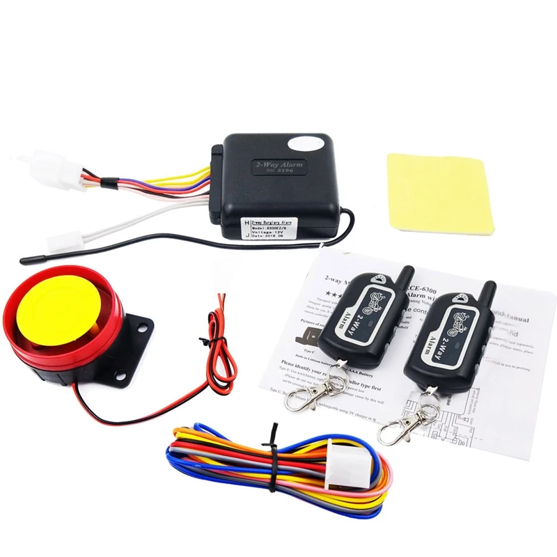

Universal 12V Motorcycle Anti-Theft Two-Way Alarm Security System with Remote Engine Start
