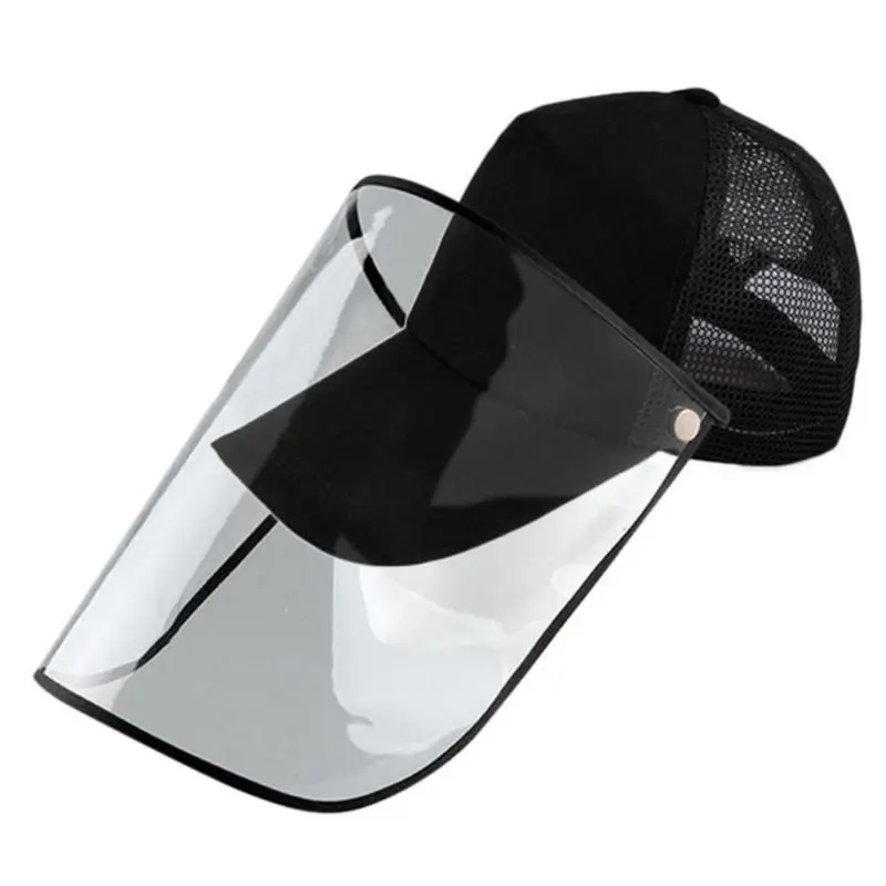 Унисекс контрастный цвет сетка бейсбольная кепка прозрачный щиток для лица анти