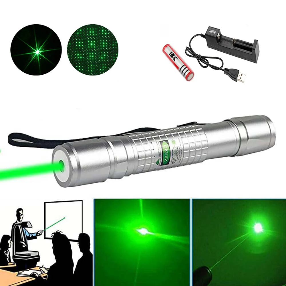 

Powerful Laser Sight 018 Laser Pointer 5mW High-Power Ultra-Long Radiation 10000M Adjustable Focus Laser USB Charger