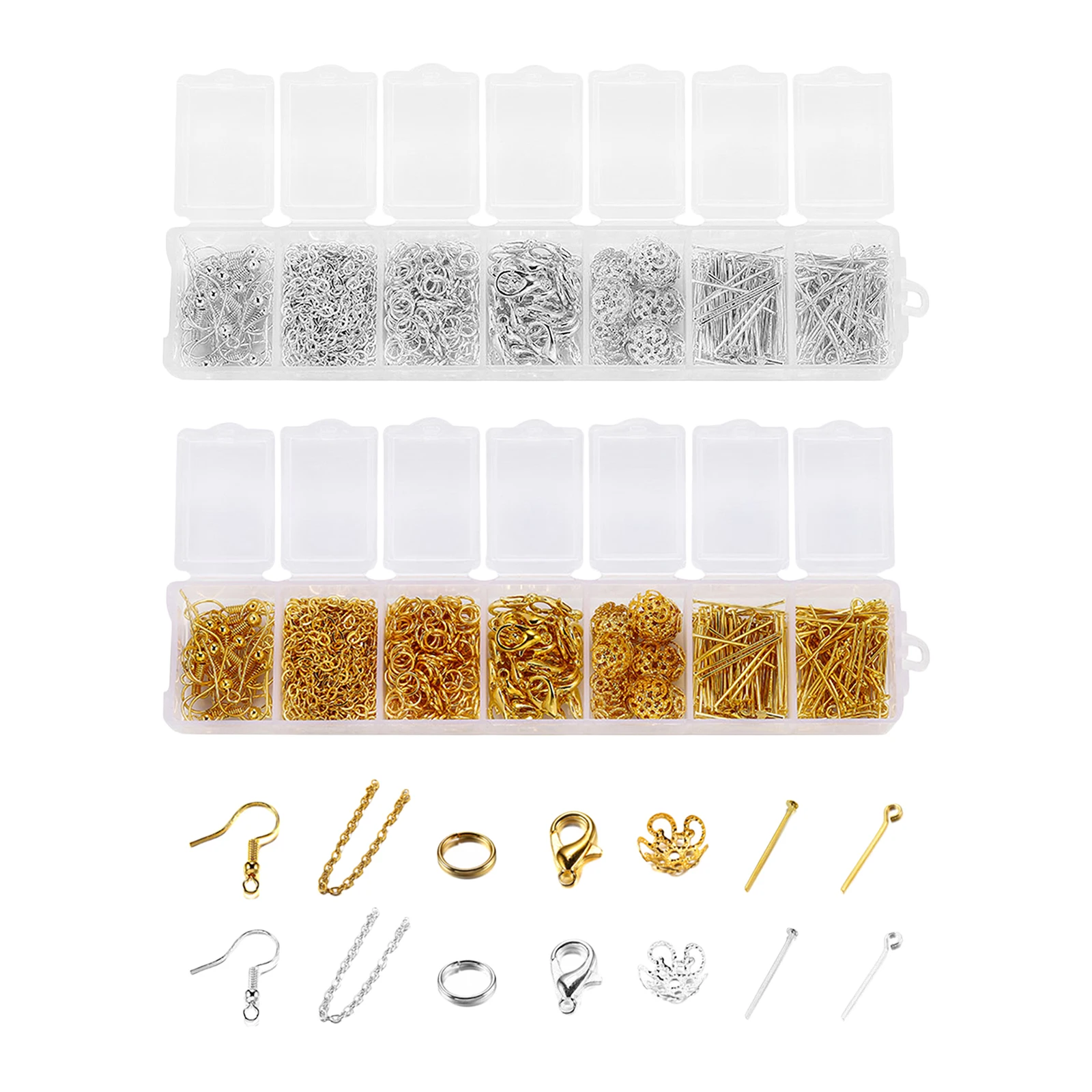 

420pcs Iron Earring Hooks, Jewelry Making Supplies DIY Earring Findings Set