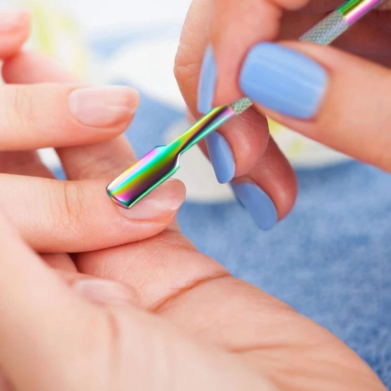 

Colorful Pedicure Tools Set Cuticle Trimmer With Cuticle Pusher Cuticle Nipper Nail File Sets & Kits