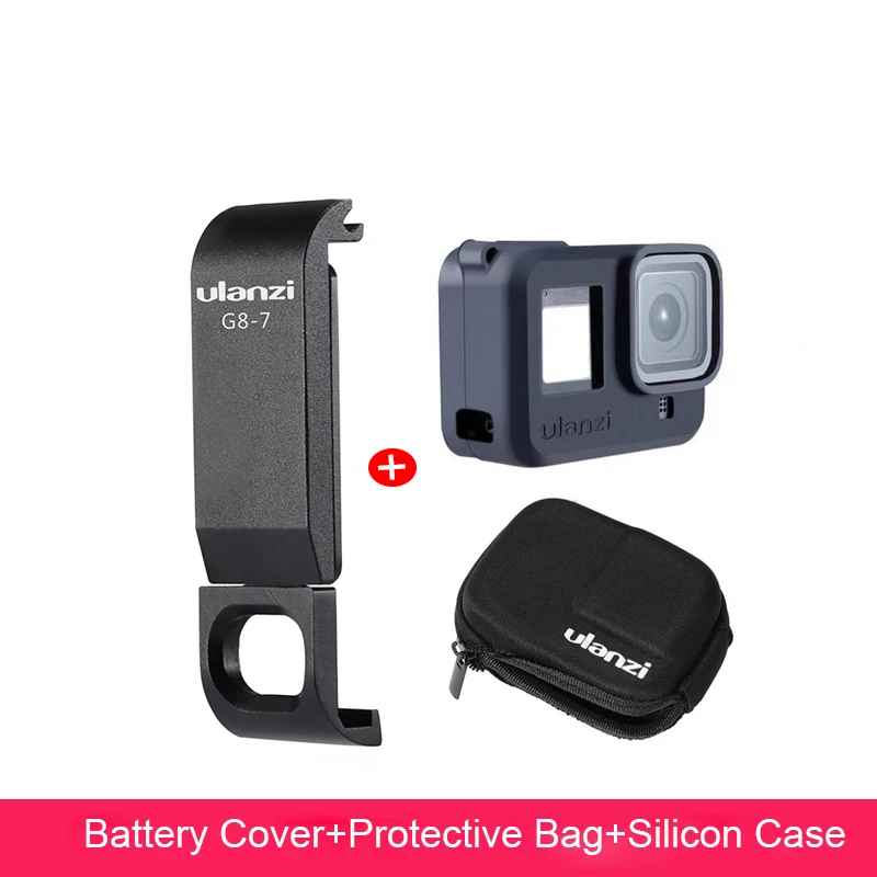 Kit 1 Ulanzi G8-7 Gopro 8 крышка батареи Съемная крышка батареи type-C порт зарядки для Gopro Hero 8 аксессуары - Цвет: Kit 1