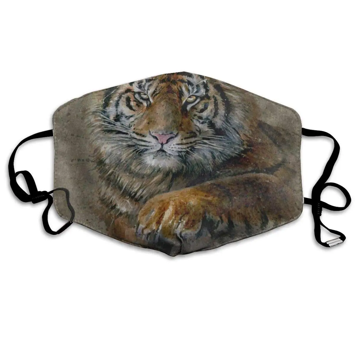 

ZHOUSUN Dustproof Watercolor Animal Tiger Art Mouth Cover Mask Protective Warm Windproof Mask