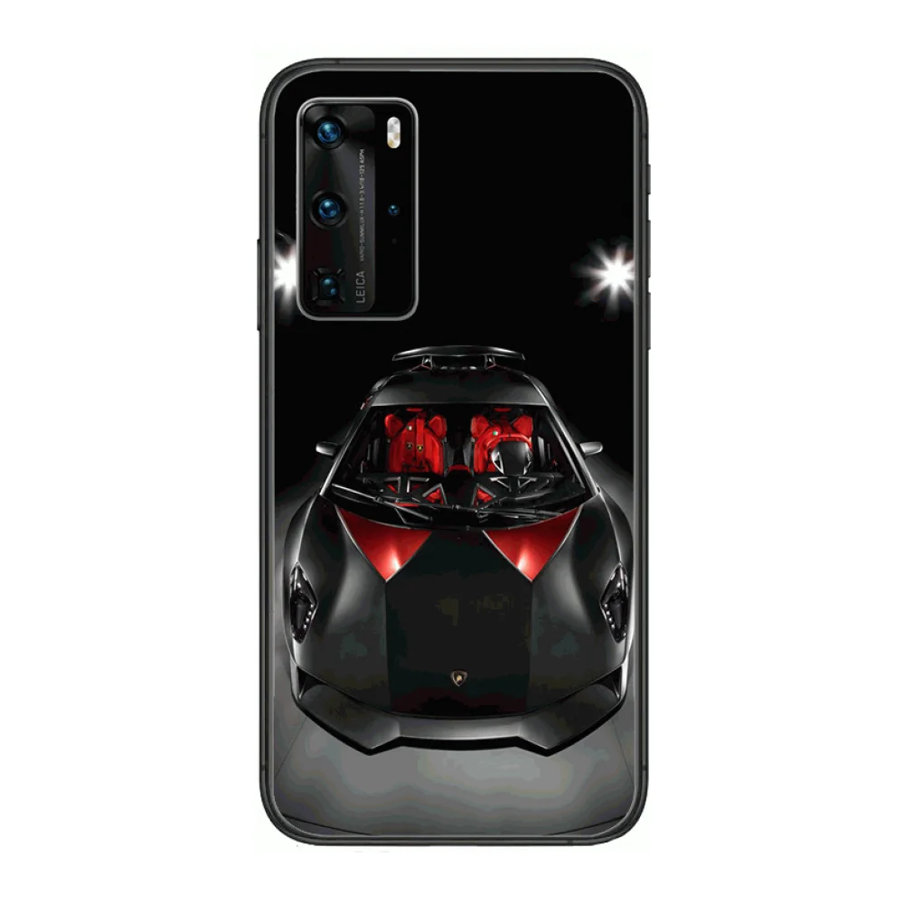 

Italy Lamborghini Supercar Supercar Phone Case For Huawei P 40 30 20 10 Lite Smart Z Pro Black Etui Coque Painting Hoesjes c