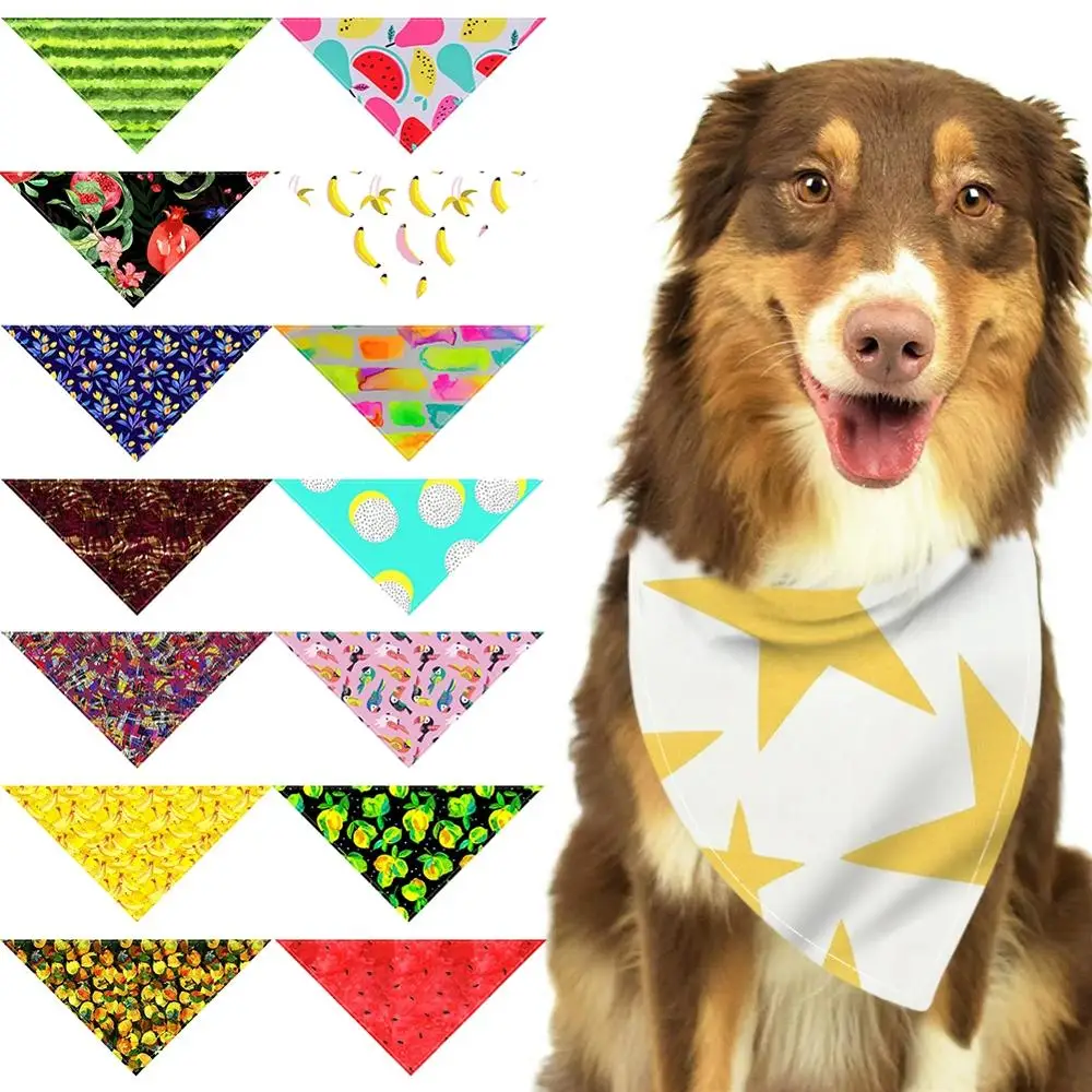 

Pet Dog Fruit Pattern Bandana Collar Neckerchief Triangle Neck Scarf Saliva Towel