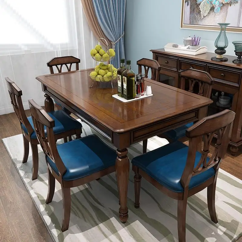 Eettafel Redonda Esstisch Yemek Masasi Escrivaninha Tavolo Dinning Juego De Set Ретро деревянный комедор Меса стол бюро обеденный стол