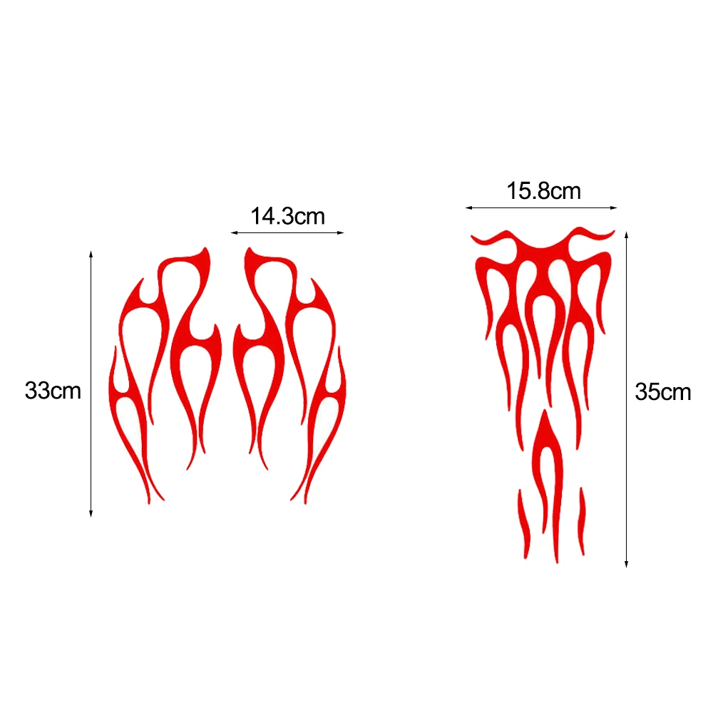 Универсальные стикеры в виде красного пламени Переводные картинки для Honda Shadow VT750