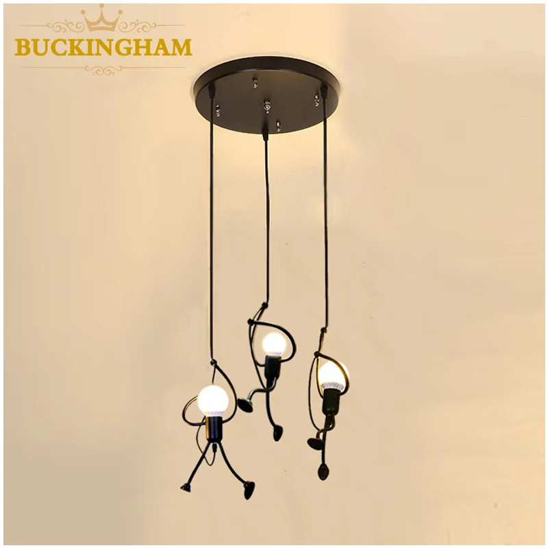 Подвесной светильник little man для скалолазания современный креативный железный