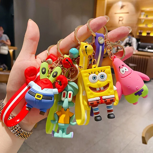 

Kawaii губчатая фигурка Bobs Патрик звезда Сквидвард щупальца мультяшная фигурка кукла ПВХ брелок Аниме Фигурки игрушки Дети подарок