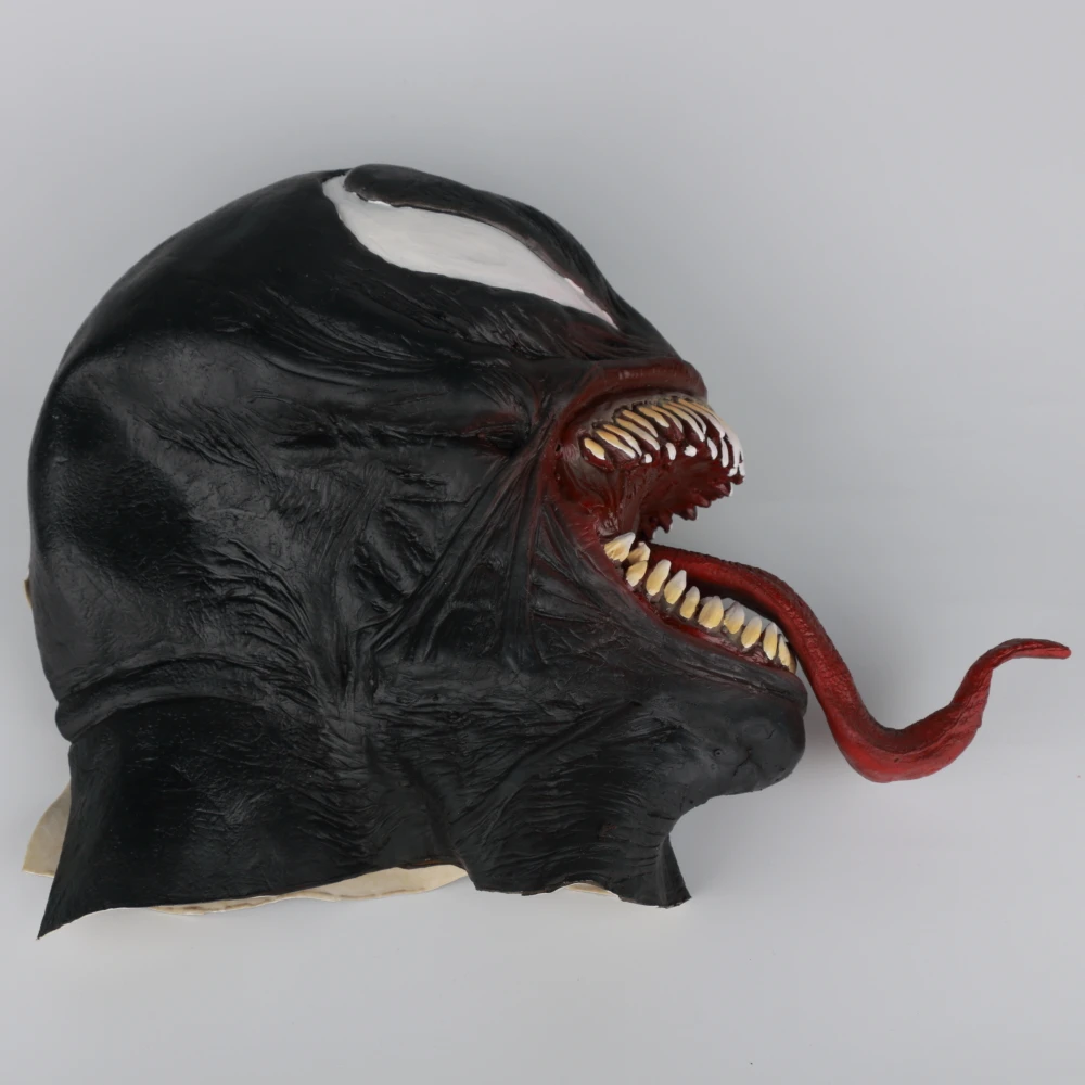 Spider-Man The Venom Mask Cosplay Spider Man Edward Brock Dark Superhero Venom Latex Masks Helmet Halloween Party Props