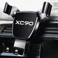 car phone holder for volvo s60 xc90 v40 v50 v60 s90 v90 xc60 xc40 awd t6 car air conditioning outlet bracket car logo accessorie