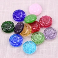 25mm charms round oblate lampwork glass loose pendant beads jewelry making diy