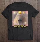 Милая футболка капибара с оранжевым на голове, Мужская футболка, женская футболка, футболки, футболка из хлопка для пары, футболка оверсайз