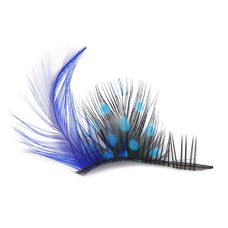 Ресницы Накладные однотонные в синюю точку густые с перьями 1 пара | Красота и