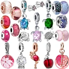 Женский браслет из серебра 100% пробы, с муранским стеклом и морской черепахой