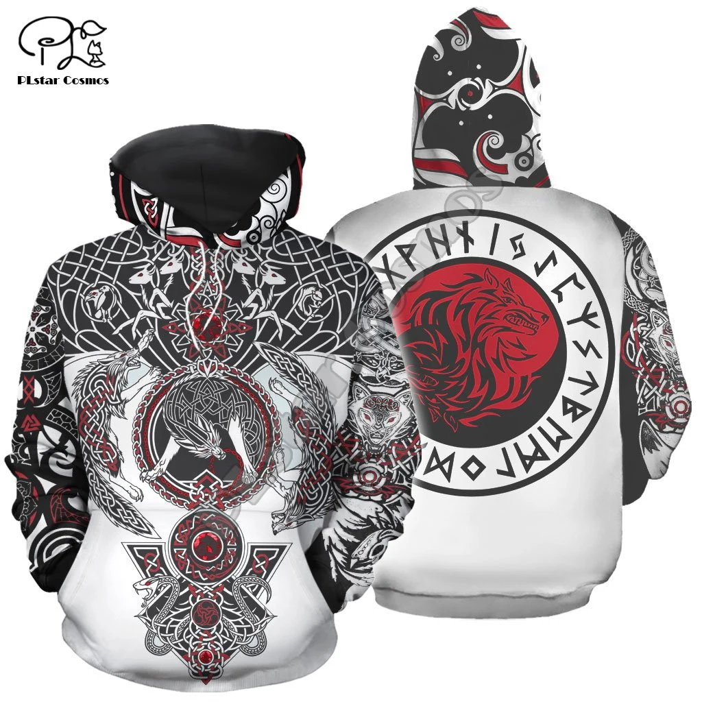 

2020Newest Viking God Odin Tattoo Warrior Retro NewFashion Streetwear Unisex 3DPrint Men/Women Pullover Casual Funny Hoodies A-2