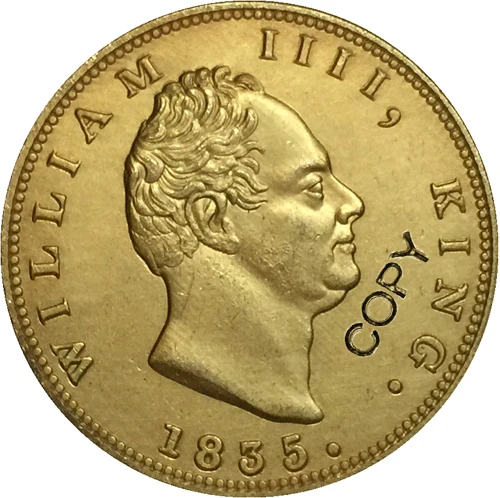 

1835, Индия-британские монеты Mohur, копия 32 мм