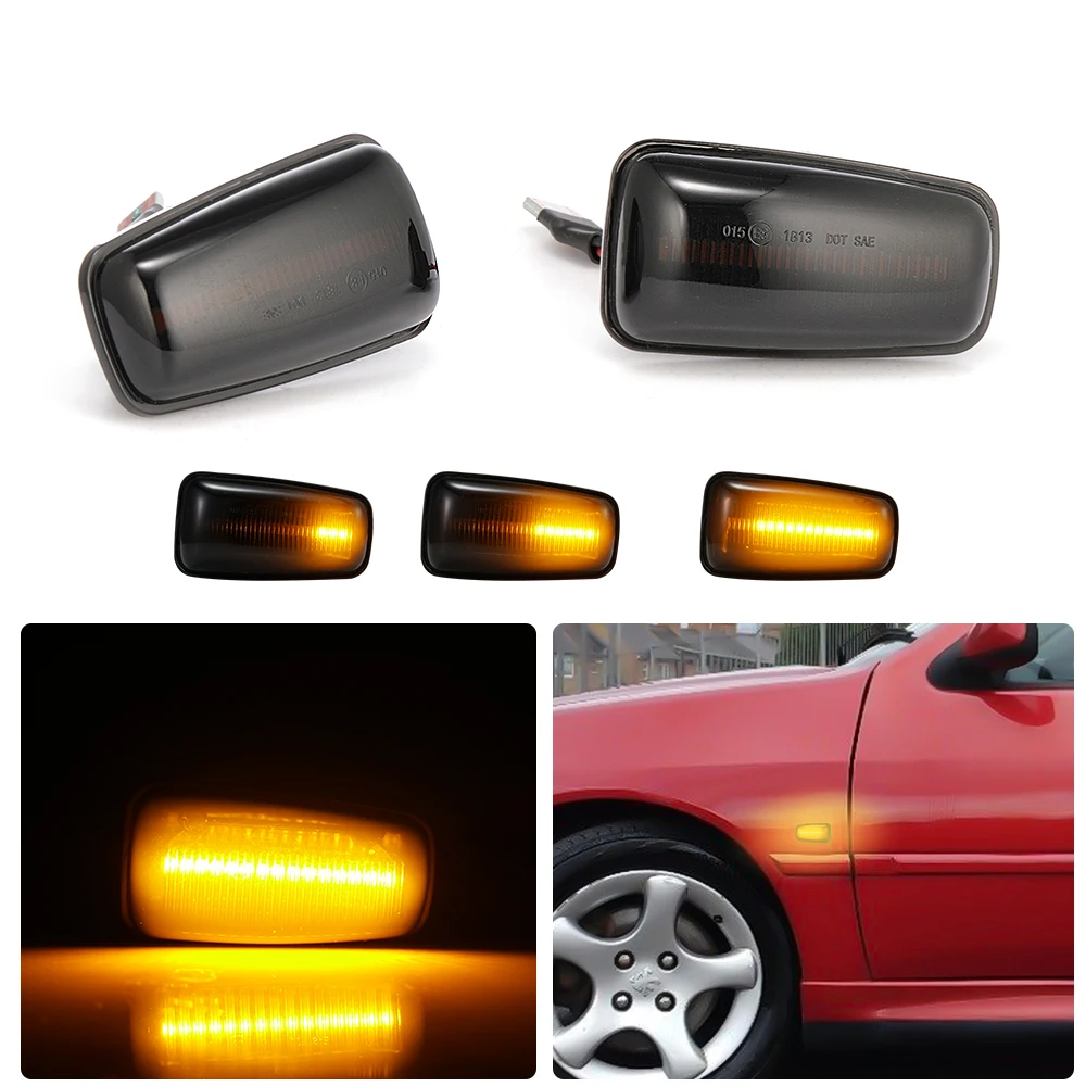

For Peugeot 106 306 406 806 Expert Partner For Citroen Fiat LED Car Dynamic Turn Signal Light Flowing Side Marker Indicator Lamp