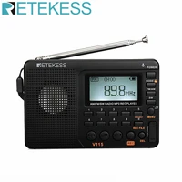 retekess v115 radio am fm sw pocket radio receiver shortwave fm speaker transistor receiver tf card usb rec recorder sleep time