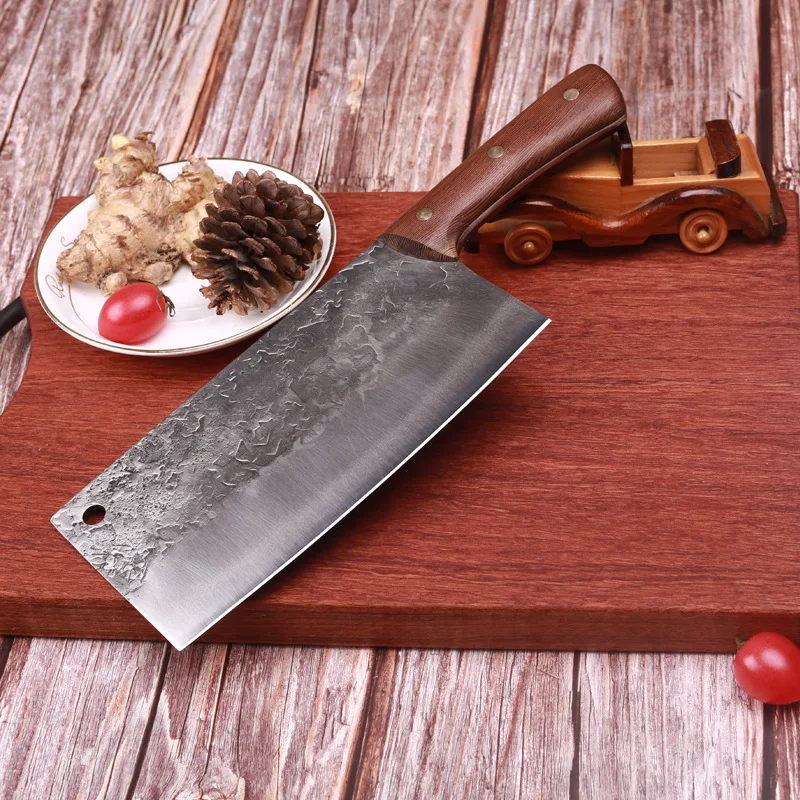 

5CR1 5 кованый Кухонный Нож двойного назначения из нержавеющей стали Острый кухонный многоцелевой нож для нарезки мяса и резки костей