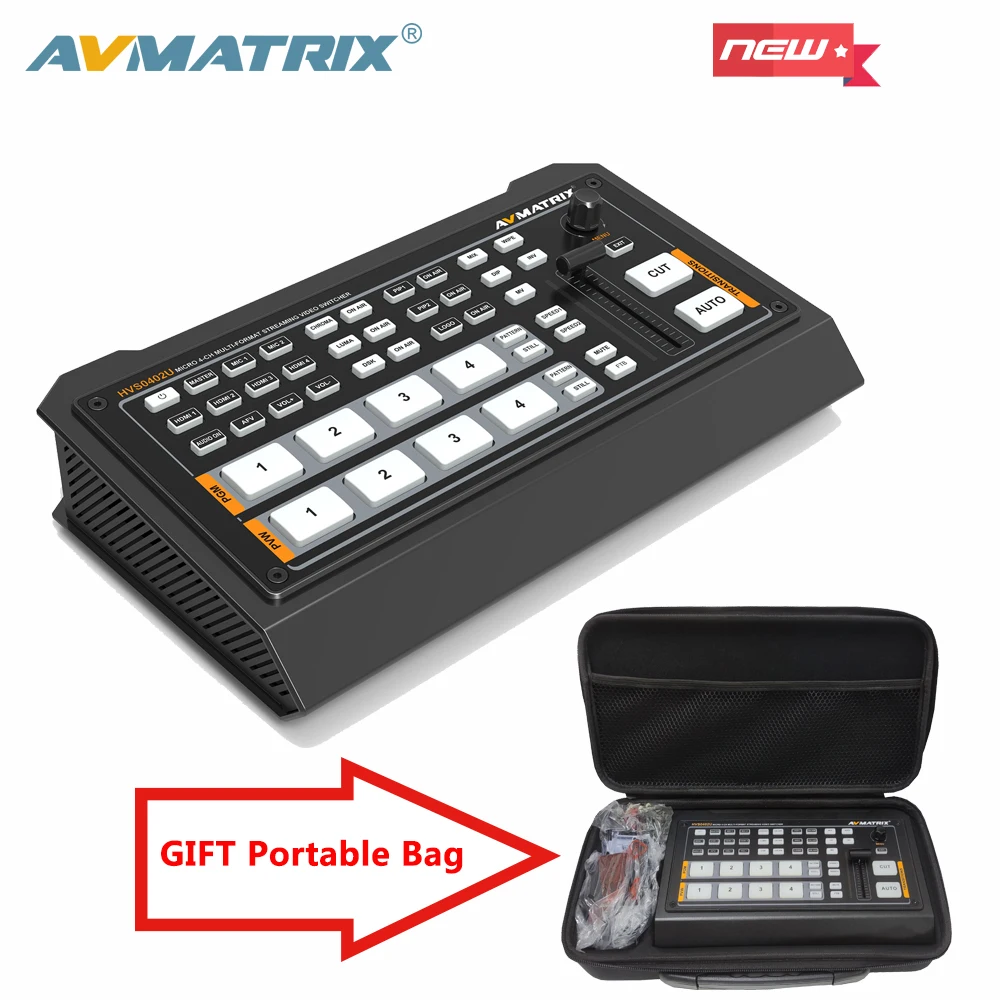 AVMATRIX HVS0402U микро 4-канальный HDMI-совместимый переключатель потокового видео в