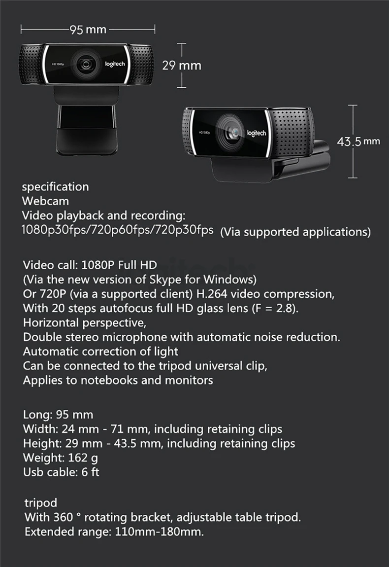 Logitech C920e HD веб-камера видео чат запись Usb камера C922/C270/C930C HD Smart 1080p Веб-камера для компьютера Встроенный микрофон