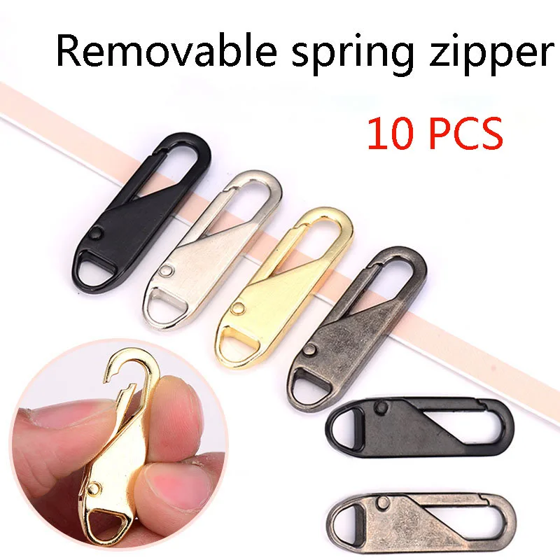 

10ps Fashion Metal Zipper head Zipper lightning Repair Kits Zipper Pull for Zipper Slider DIY Sewing Craft sewing Kits Metal Zip