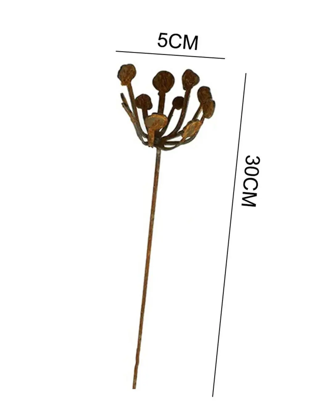 

1PCS Metal Flower Outdoor Garden Simulation Flower Decoration Garden Handicraft Decoration About 30x5cm