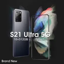 S21 Ultra 5G 7.3 Inch Smartphone 6000mAh 24MP+48MP 12GB+512GB Unlock Mobile Phones Celular Global Version