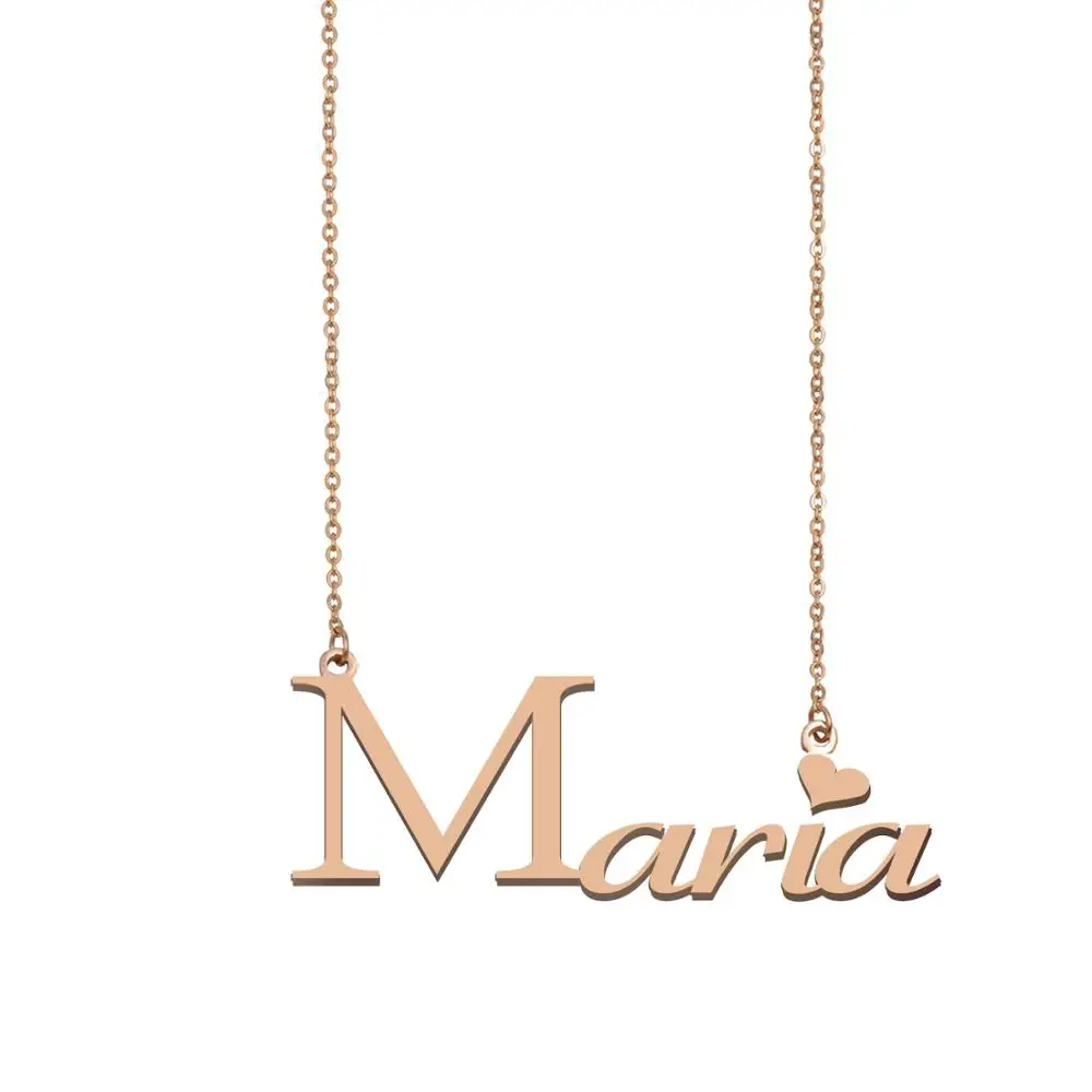 

Ｍaria Name Necklace , Custom Name Necklace for Women Girls Best Friends Birthday Wedding Christmas Mother Days Gift