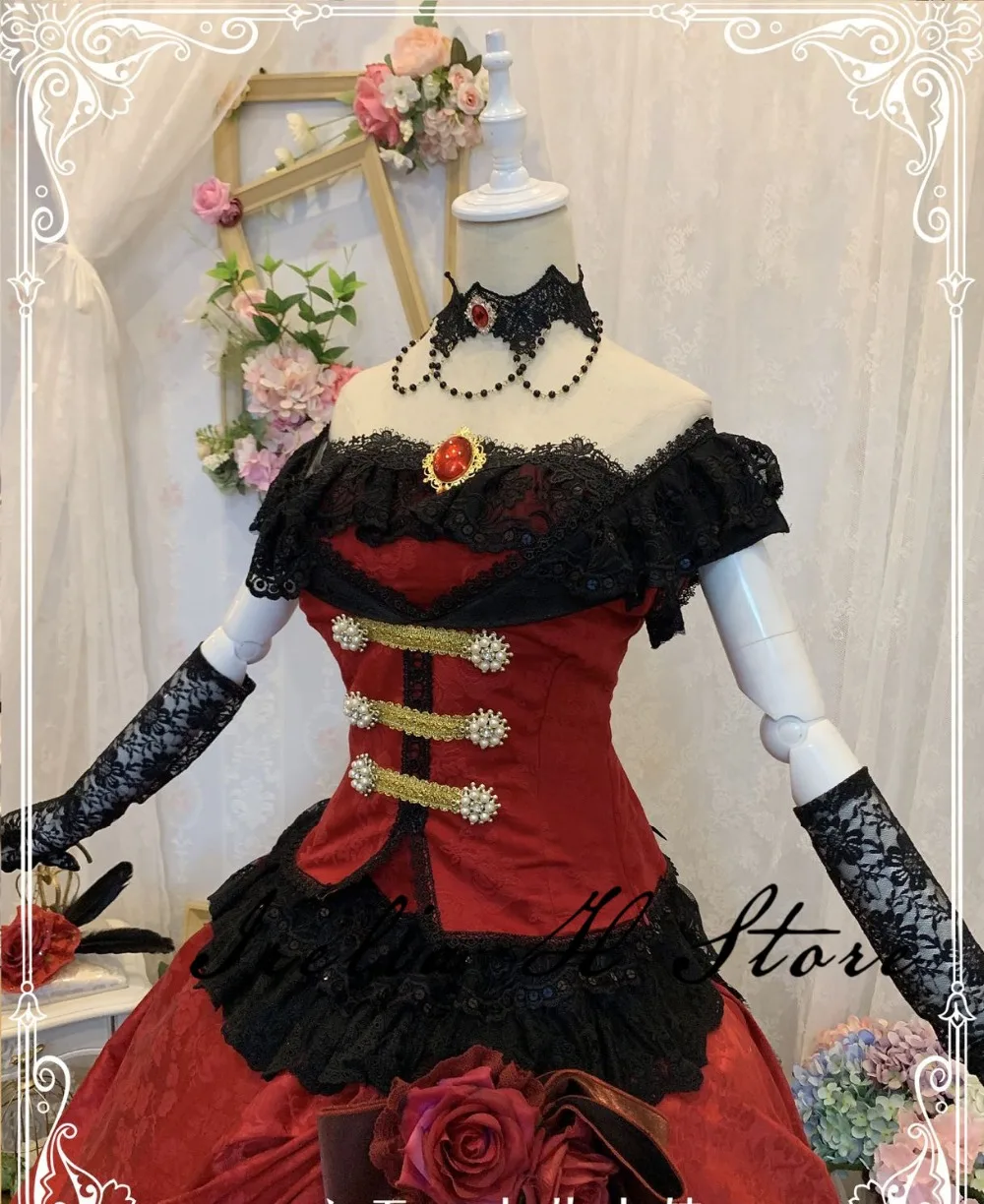 Madam Red Темный дворецкий, косплей, Madam красный костюм для косплея, платья для женщин, высокое качество, индивидуальный заказ