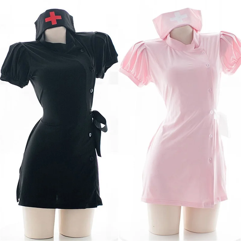 Костюм медсестры в стиле Харадзюку соблазнительное нижнее белье панк с разрезом