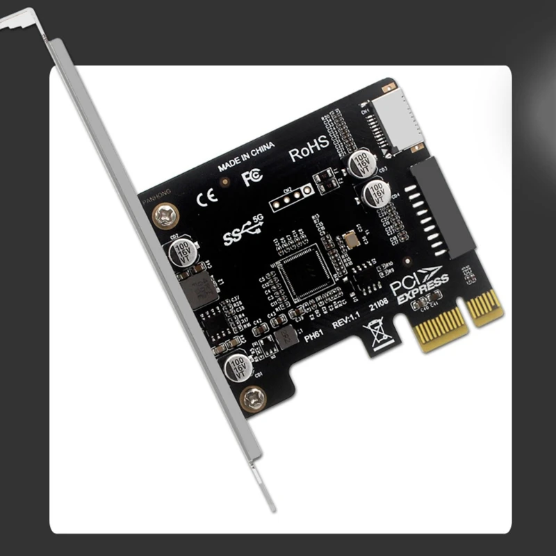 

PCIE к USB3 Type-E фронтальная Расширительная плата типа C 19P 20P самозаряжающаяся с PH61