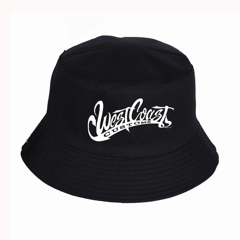 

2019 new West Coasts Customs Print Mens Womens Panama Bucket Hat High Quality Cap Summer Cap Sun Visor Fishing Fisherman Hat