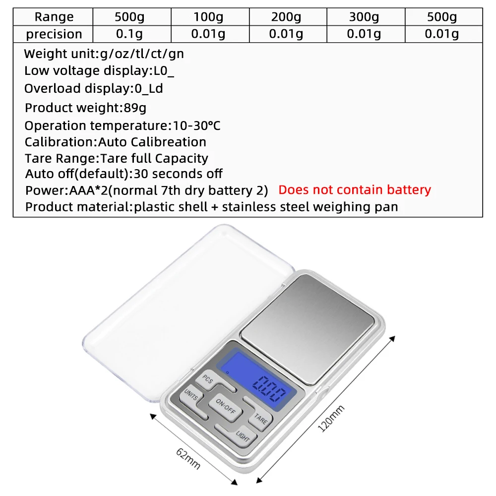 Компактные электронные кухонные весы карманные высокоточные цифровые для