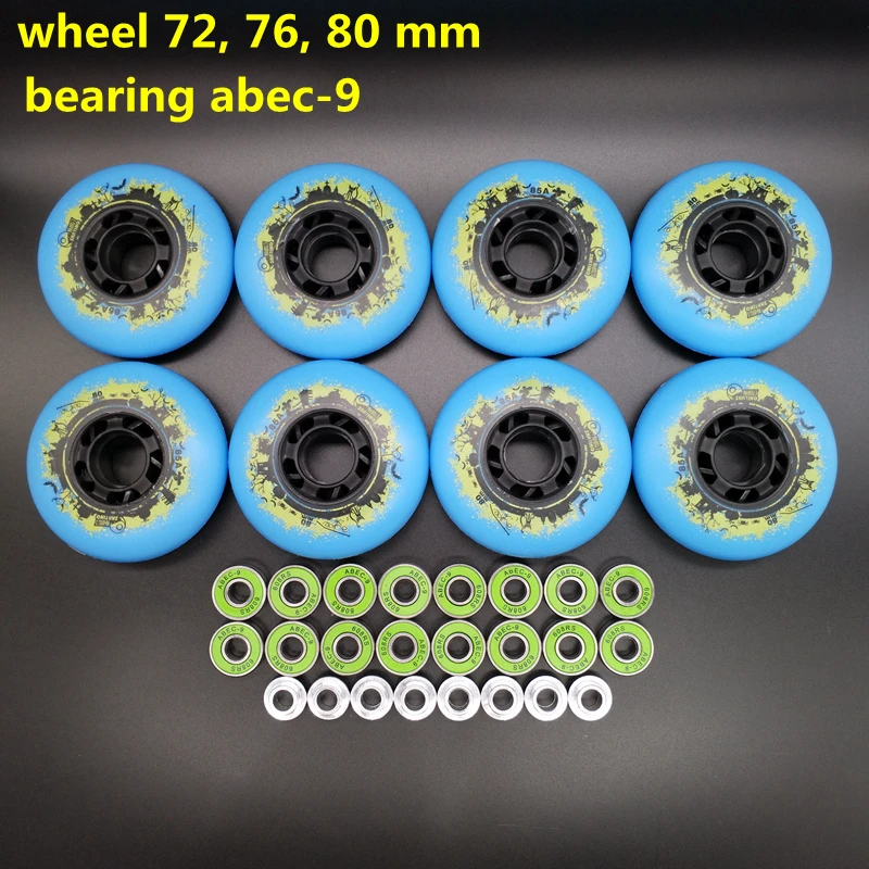 Free shipping roller wheel skate wheel 85 A blue wheel 72 mm 76 mm 80 mm fsk wheel