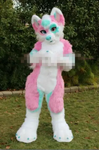 

Pink Dog Mascot New Christmas Carnival Performance Halloween Cosplay Costume Adult Birthday Party Advertising Performance Set