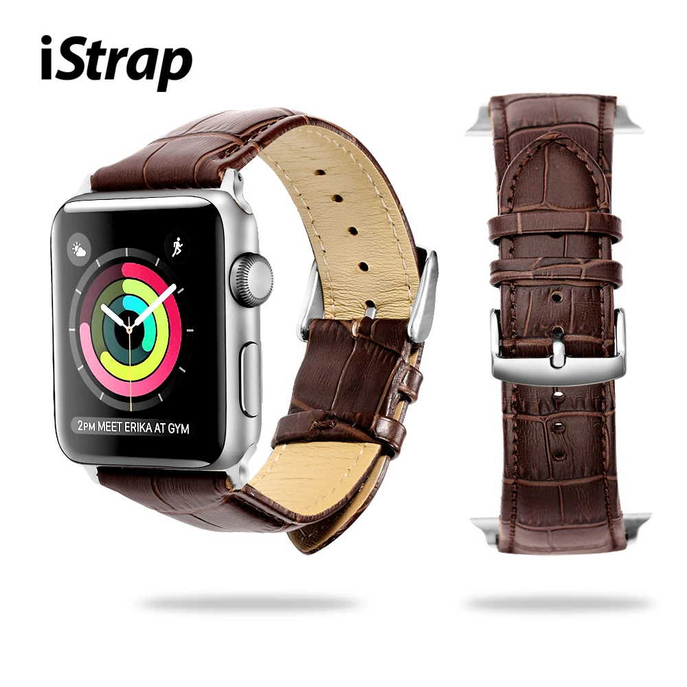 Ремешок для часов iStrap из натуральной бычьей кожи ремешок Apple Watch 42 мм 38 iWatch 4 44 40 |