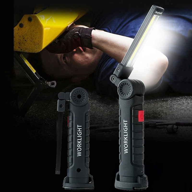 Светодиодный фонарик COB Рабочая лампа USB Перезаряжаемый встроенный аккумулятор