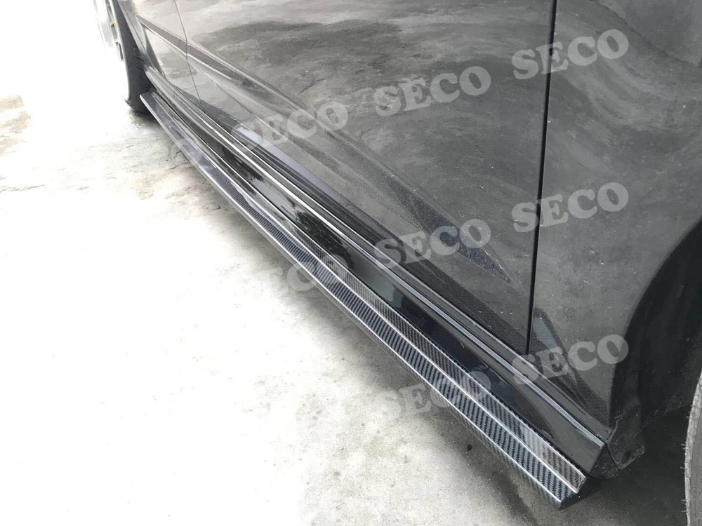 Боковые юбки из углеродного волокна фартуки для Audi A3 S3 хэтчбек 4 двери 2017 2019