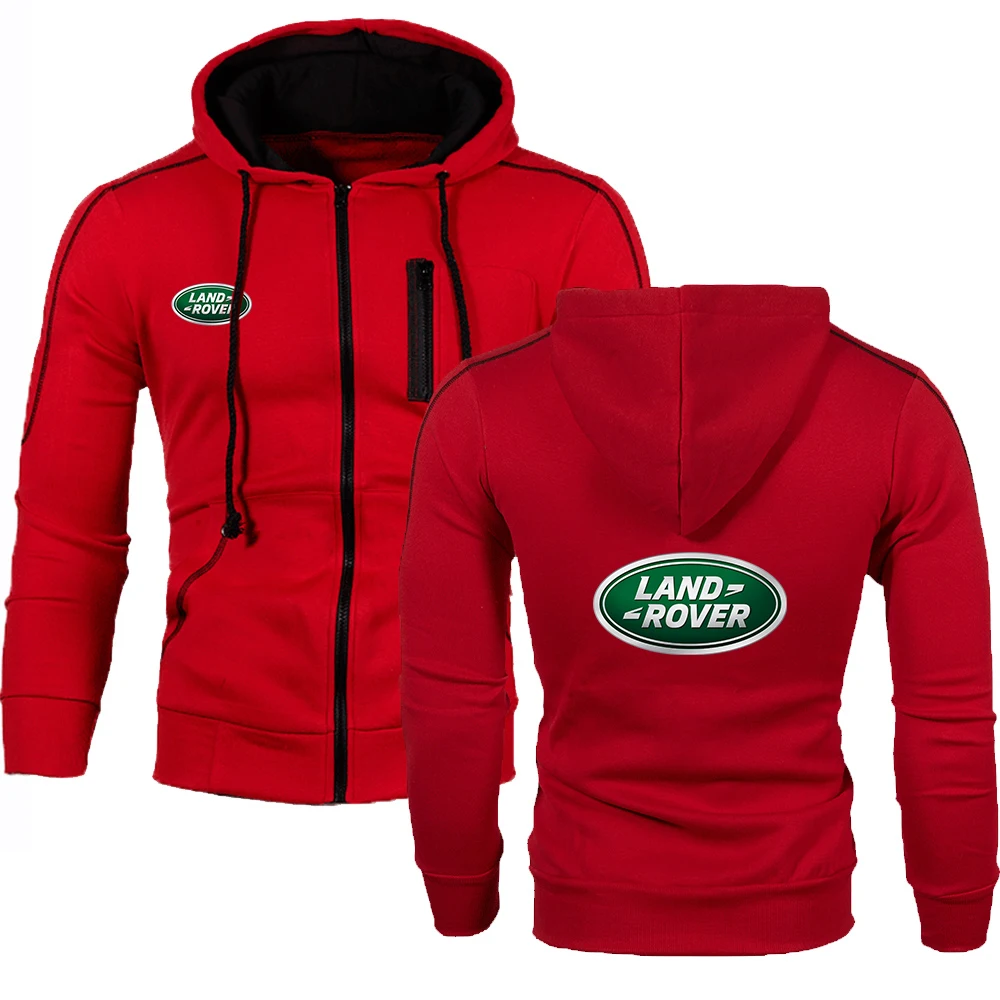 Модная трендовая Мужская толстовка Land Rover с логотипом автомобиля капюшоном на