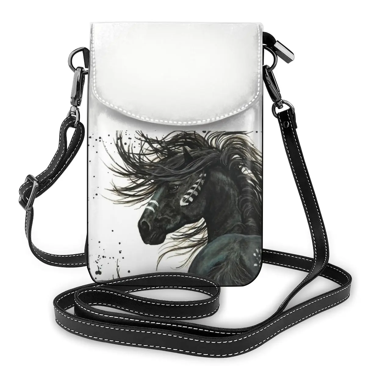 

Сумка через плечо с лошадью, женские сумки для покупок, модный кожаный кошелек в стиле ретро