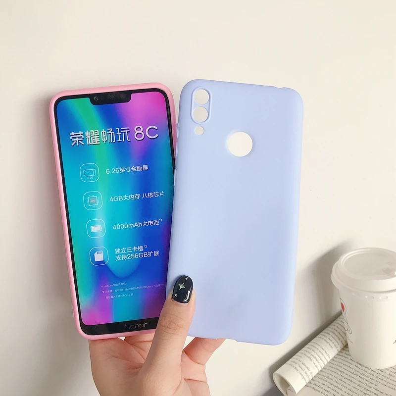 Мягкий силиконовый чехол карамельного цвета для Huawei Honor 6X 6C 7A 7C 7S 7X 8 9 10 Lite View 20 8S 8X 8A