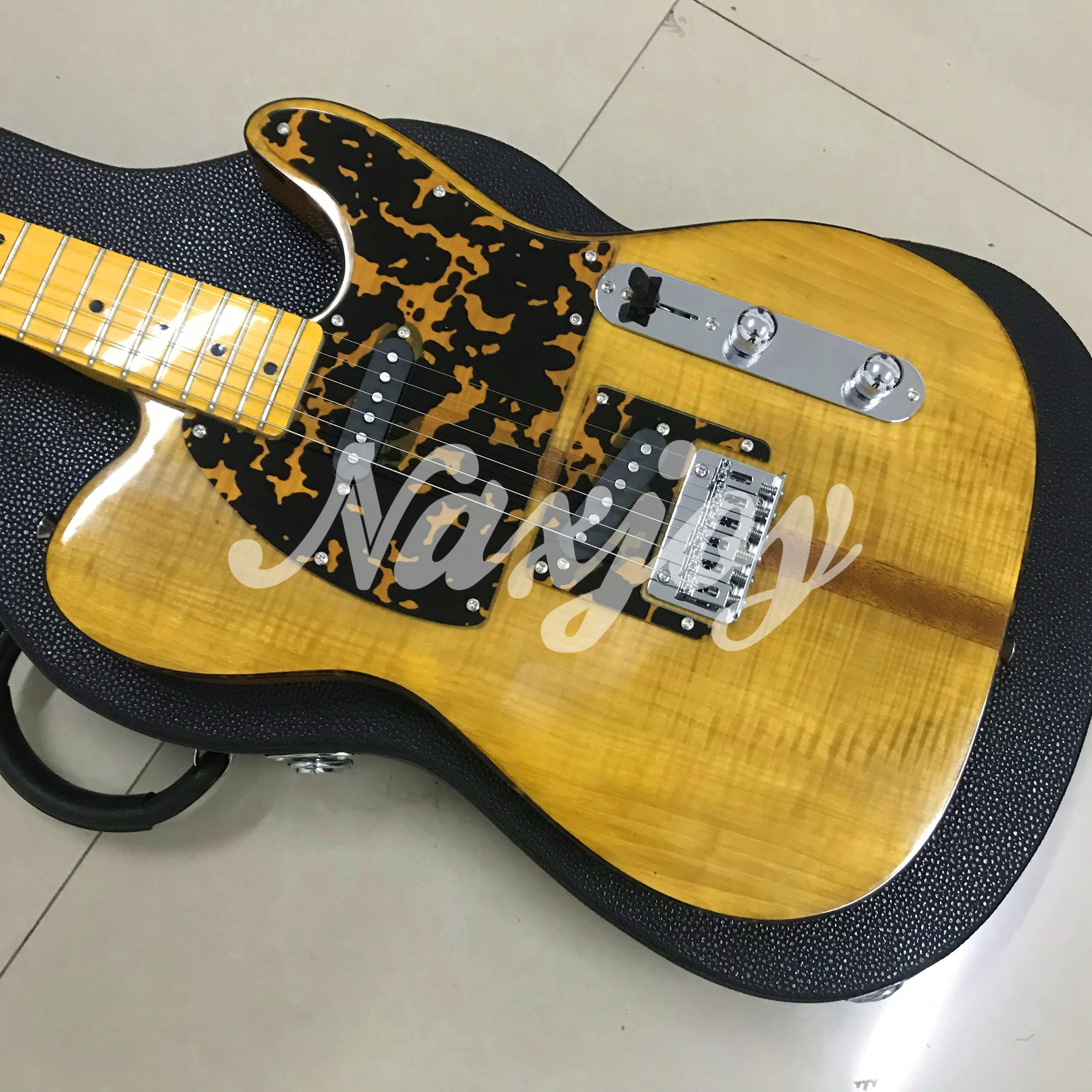 Высококачественная электрическая гитара MadCat TL заводская под заказ с принтом