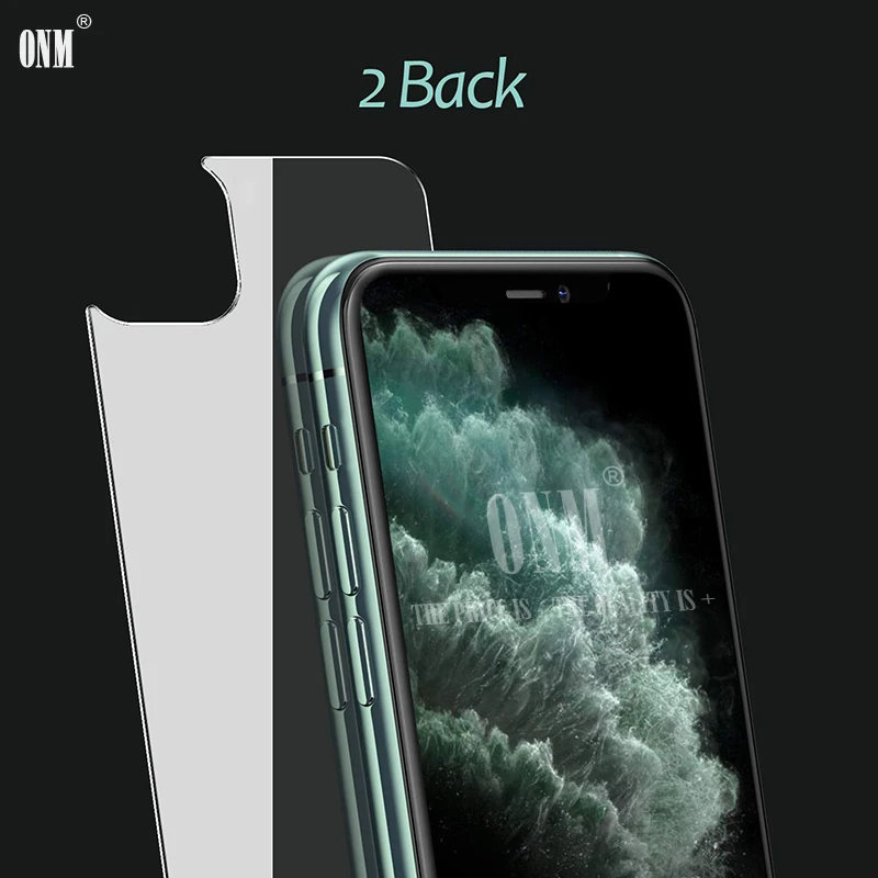 2 шт., защита для задней панели экрана для iPhone 11/Pro, задняя, закаленное стекло, Haptic Touch, закаленное стекло, пленка для iPhone 11 Pro Max