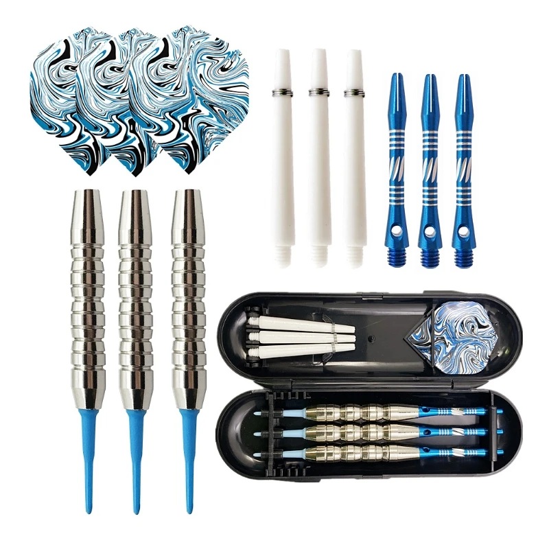 

Soft Tip Darts, Professional 21 Grams Metal Dart Set Premium Aluminum Shaft,Flight Protector Dart Board Kit Accessories